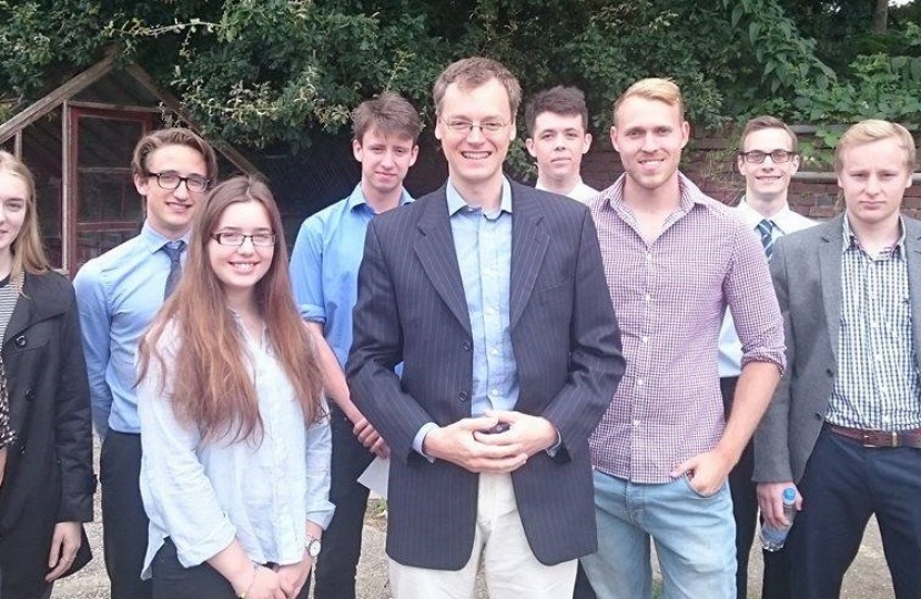 Michael with Work Experience students