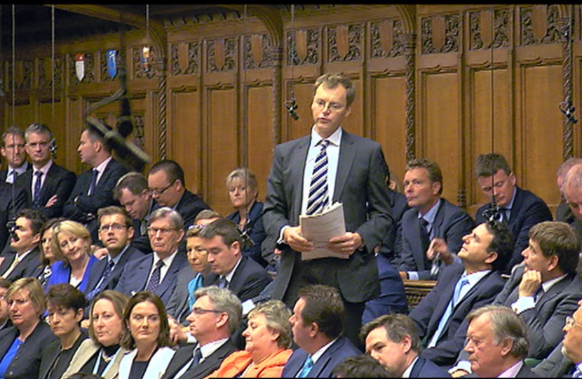 Michael speaking in Parliament