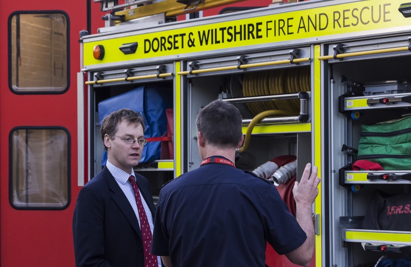 Michael visiting fire station