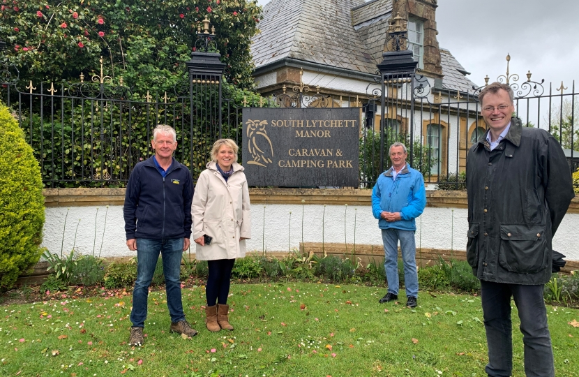 Michael visiting the site