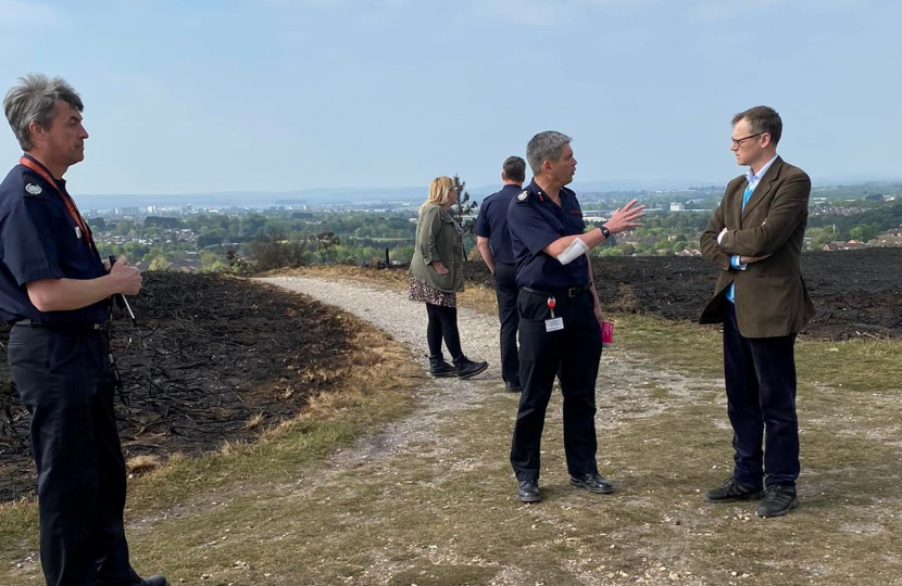 Michael at fire site