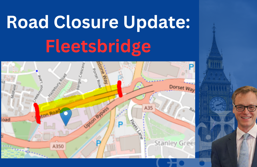 Map of road closure