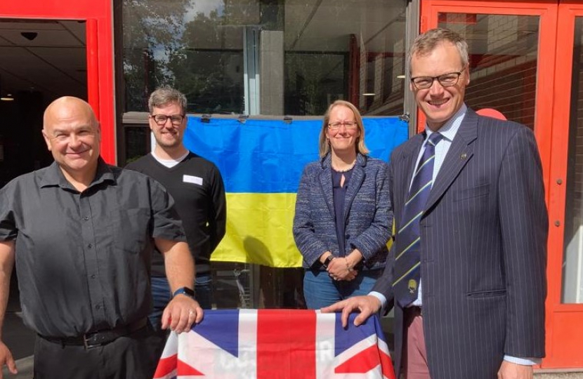 Michael with local councillor and staff