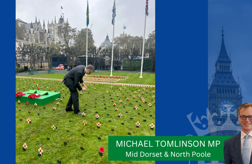 Michael planting a stake