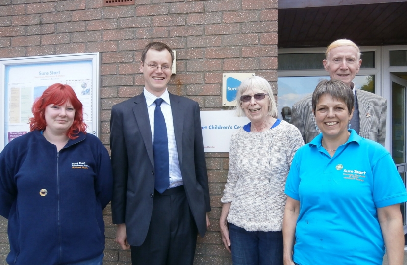 Michael Tomlinson outside the Children's Centre in Wareham