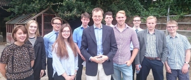 Michael with Work Experience students