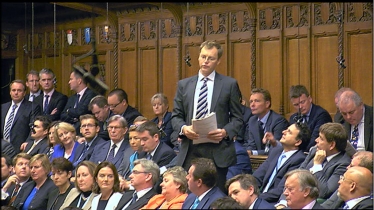 Michael speaking in Parliament