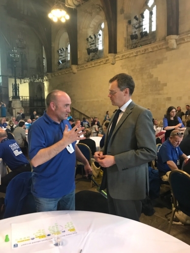 Michael meets Guide Dogs owners