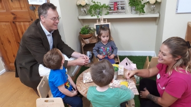 Michael visiting nursery