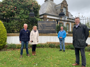 Michael visiting the site