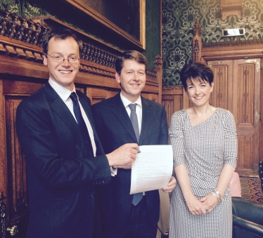 Michael with Vice Chairman of f40 Robin Walker MP and Jo Churchill MP