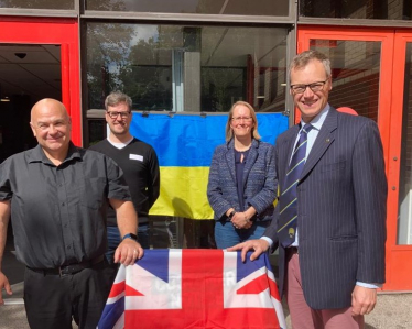 Michael with local councillor and staff