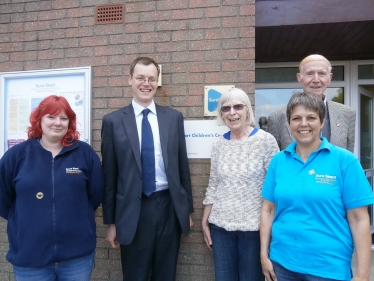 Michael Tomlinson outside the Children's Centre in Wareham