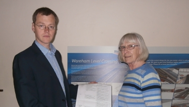 Michael Tomlinson with Wareham Town Councillor June Spooner